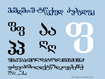 Tbilisi-Normal Regular Converted from F:\TEMP\TBILISIN.TF1 by ALLTYPE Font Sample