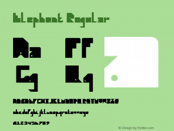 Elephont Regular Version 1.0 Font Sample