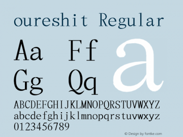 oureshit Regular 0.01; (gw1139399)图片样张