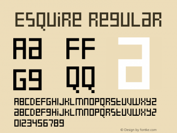 Esquire Regular Macromedia Fontographer 4.1.3 3/22/99 Font Sample