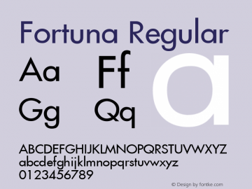 Fortuna Regular 0.0 Font Sample