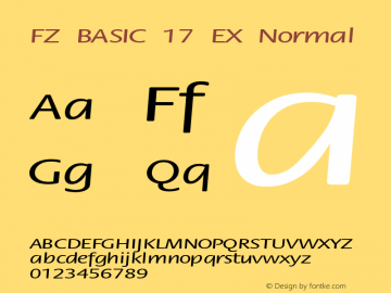 FZ BASIC 17 EX Normal 1.000 Font Sample