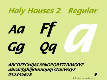 Holy Houses 2 Regular Converted from C:\EMSTT\ST000040.TF1 by ALLTYPE Font Sample