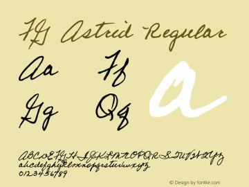 FG Astrid Regular Version 1.000;PS 001.000;hotconv 1.0.38 Font Sample