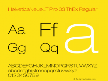 HelveticaNeueLT Pro 33 ThEx Regular Version 1.000;PS 001.000;Core 1.0.38图片样张