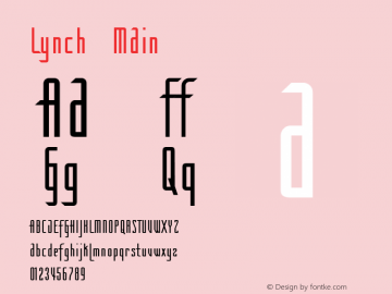 Lynch Main Macromedia Fontographer 4.1.5 7/6/99 Font Sample