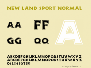 New Land Sport Normal 1.0 Sat Dec 18 00:51:12 1993 Font Sample