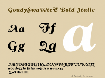 GoudySwaWtcT Bold Italic Version 001.005图片样张