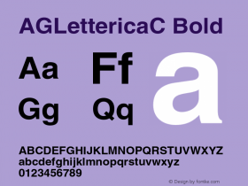 AGLettericaC Bold OTF 1.0;PS 001.000;Core 116;AOCW 1.0 161 Font Sample