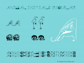 Animal Initials Regular OTF 1.0;PS 001.000;Core 116;AOCW 1.0 161图片样张