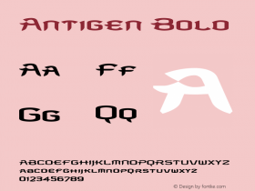 Antigen Bold Version 1.100;PS 001.001;hotconv 1.0.38图片样张