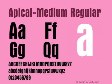 Apical-Medium Regular OTF 1.0;PS 001.000;Core 116;AOCM 1.0 28图片样张