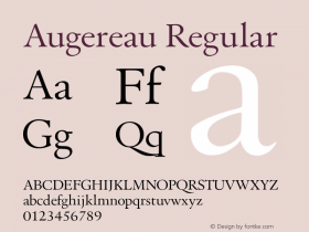 Augereau Regular Version 001.000图片样张