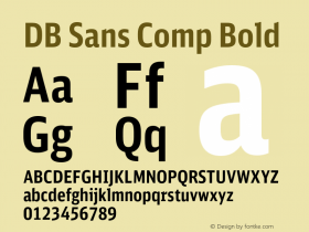 DB Sans Comp Bold Version 1.000;PS 2.00;hotconv 1.0.38 Font Sample