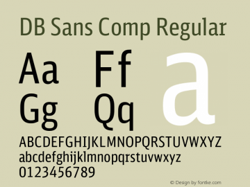 DB Sans Comp Regular Version 1.000;PS 2.00;hotconv 1.0.38图片样张