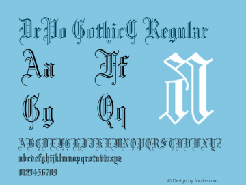 DrPo GothicC Regular OTF 1.0;PS 001.001;Core 116;AOCW 1.0 161图片样张