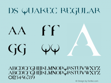 DS QuakeC Regular OTF 1.0;PS 001.000;Core 116;AOCW 1.0 161 Font Sample