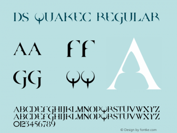 DS QuakeC Regular OTF 1.0;PS 001.000;Core 116;AOCW 1.0 161图片样张