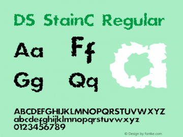 DS StainC Regular OTF 1.0;PS 001.001;Core 116;AOCW 1.0 161 Font Sample