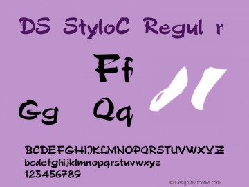 DS StyloC Regular OTF 1.0;PS 001.001;Core 116;AOCW 1.0 161 Font Sample