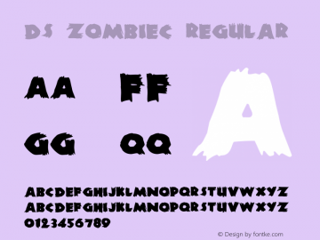 DS ZombieC Regular OTF 1.0;PS 001.001;Core 116;AOCW 1.0 161 Font Sample