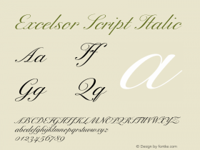 Excelsor Script Italic 001.000图片样张