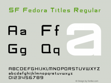 SF Fedora Titles Regular Version 1.1图片样张