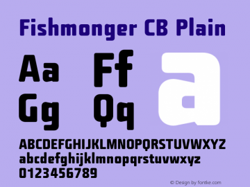 Fishmonger CB Plain 001.001 Font Sample