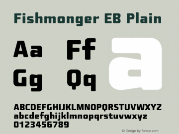 Fishmonger EB Plain 001.001 Font Sample