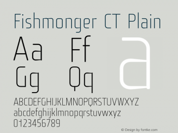 Fishmonger CT Plain 001.001 Font Sample