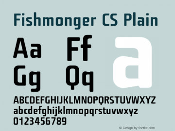 Fishmonger CS Plain 001.001 Font Sample