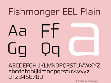 Fishmonger EEL Plain 001.001 Font Sample