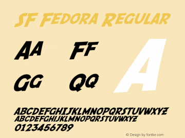 SF Fedora Regular v1.0 - Freeware图片样张