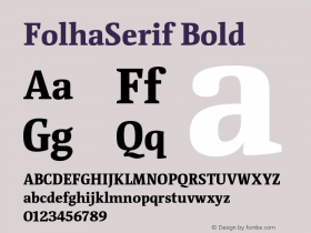 FolhaSerif Bold 001.000图片样张