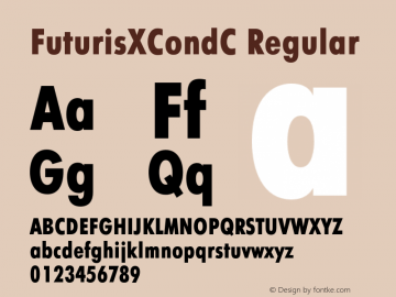 FuturisXCondC Regular OTF 1.0;PS 001.000;Core 116;AOCM 1.0 28图片样张