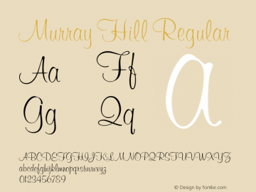 Murray Hill Regular 001.000 Font Sample