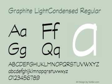 Graphite LightCondensed Regular 001.000 Font Sample