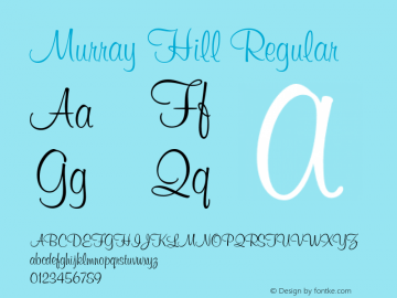 Murray Hill Regular 003.001 Font Sample