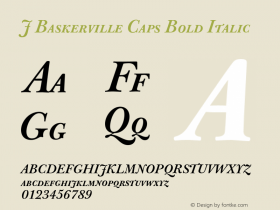 J Baskerville Caps Bold Italic 001.000图片样张