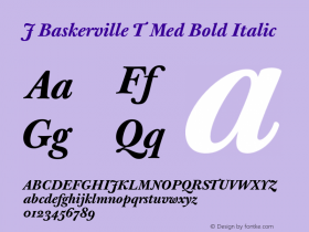 J Baskerville T Med Bold Italic 001.000图片样张