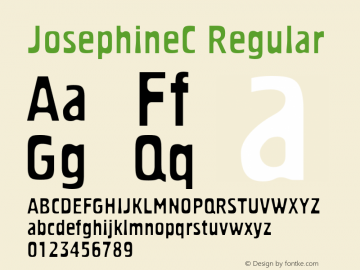 JosephineC Regular OTF 1.0;PS 001.000;Core 116;AOCW 1.0 161 Font Sample