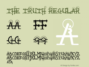 The Truth Regular Version 1.00 1996 initial release Font Sample