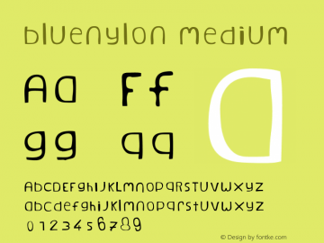 BlueNylon Medium 001.000 Font Sample