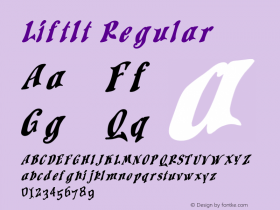 LiftIt Regular Perry Mason                 17 06 01 Font Sample