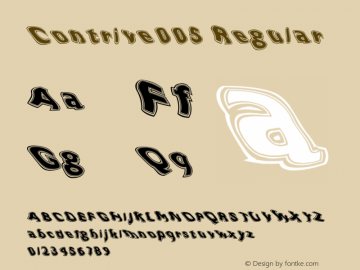 Contrive005 Regular Perry Mason                 18 06 01 Font Sample