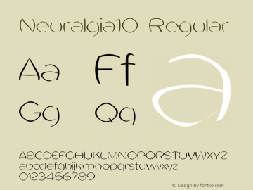 Neuralgia10 Regular 001.000 Font Sample