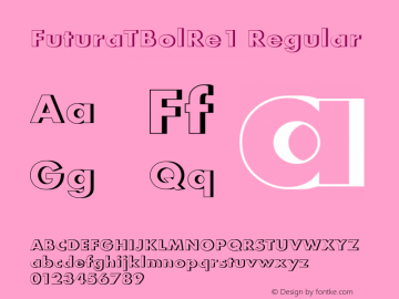 FuturaTBolRe1 Regular Version 001.005 Font Sample