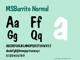 MSBurrito Normal 1.10 - April 1997 Font Sample