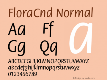 FloraCnd Normal 001.000 Font Sample