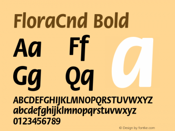 FloraCnd Bold 001.000 Font Sample